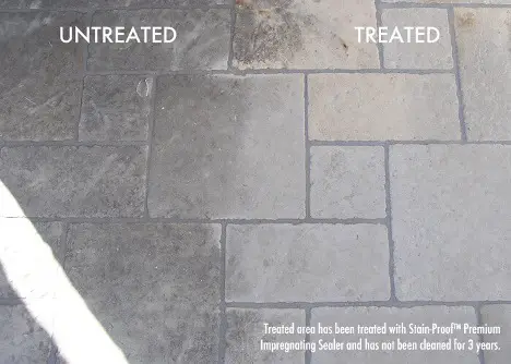 treated vs. untreated granite countertop